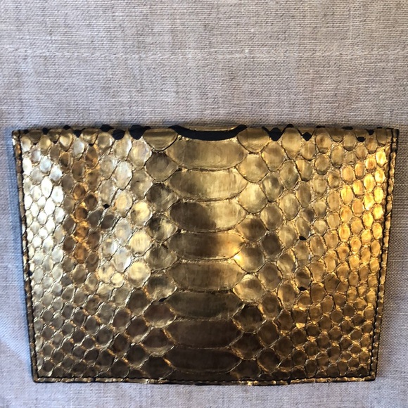 Zagliani gold python coin/card purse - Picture 7 of 7